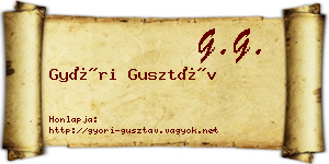 Győri Gusztáv névjegykártya